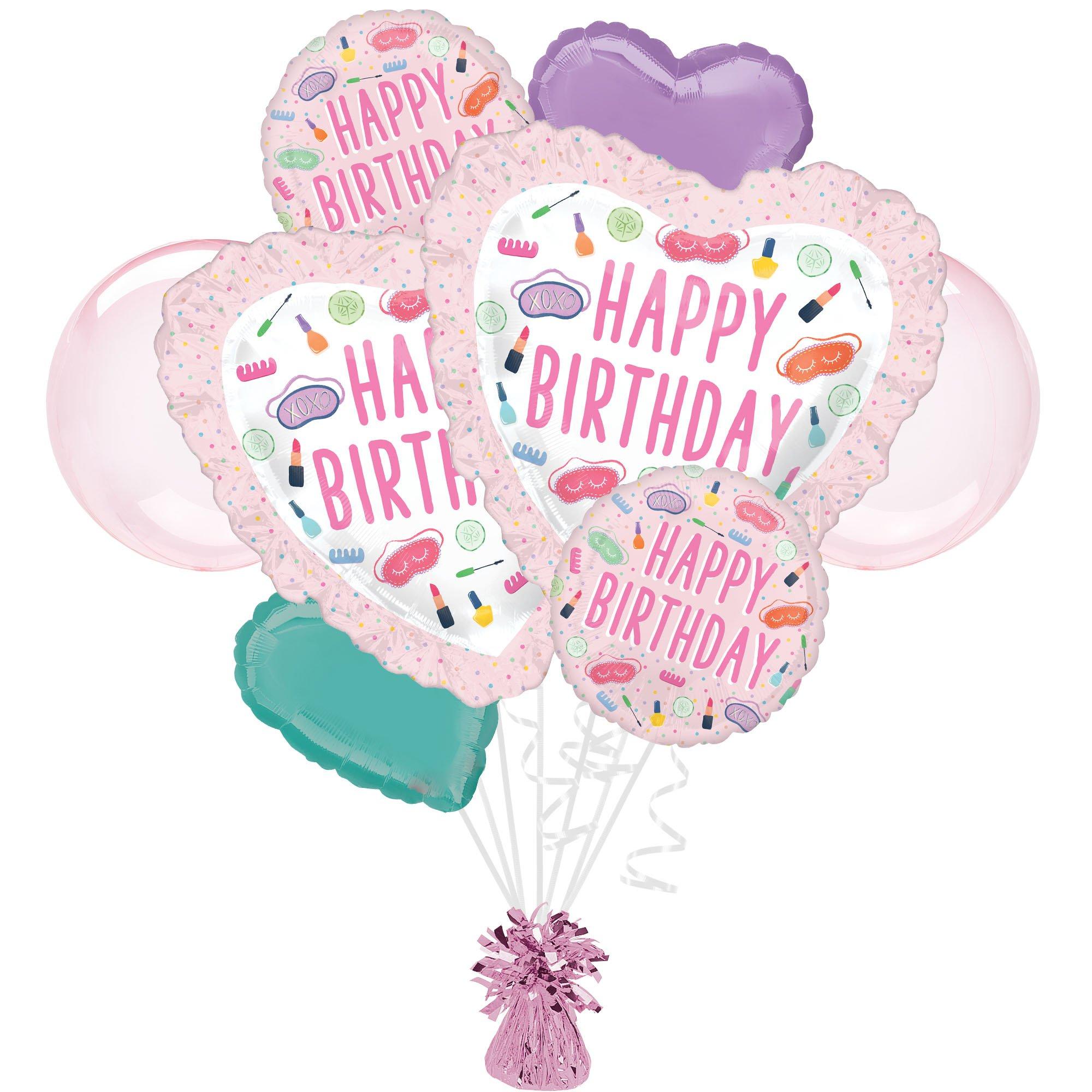 Spa Party Birthday Foil Balloon Bouquet